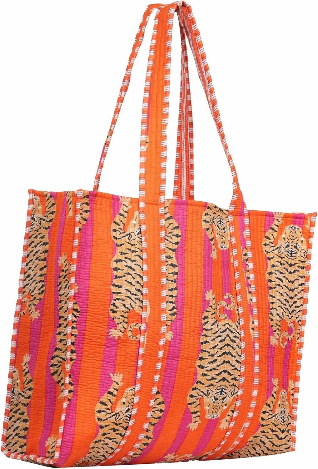 100% Cotton Jungle Print Shoulder Bag Tote Bag Women Reversible Shopping Bag and Grocery Bags Stylish Travel Bag Gift for Her