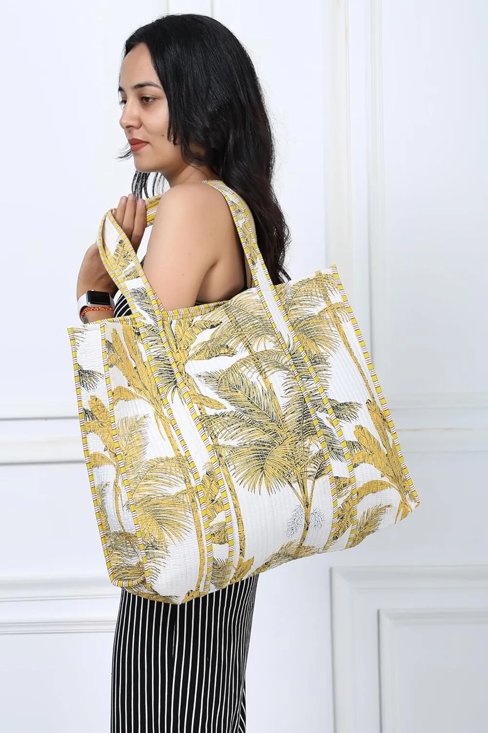 100% Cotton Shoulder Bag Tote Bag Women Reversible Shopping Bag &Grocery Bags Stylish Travel Bag Gift for Her