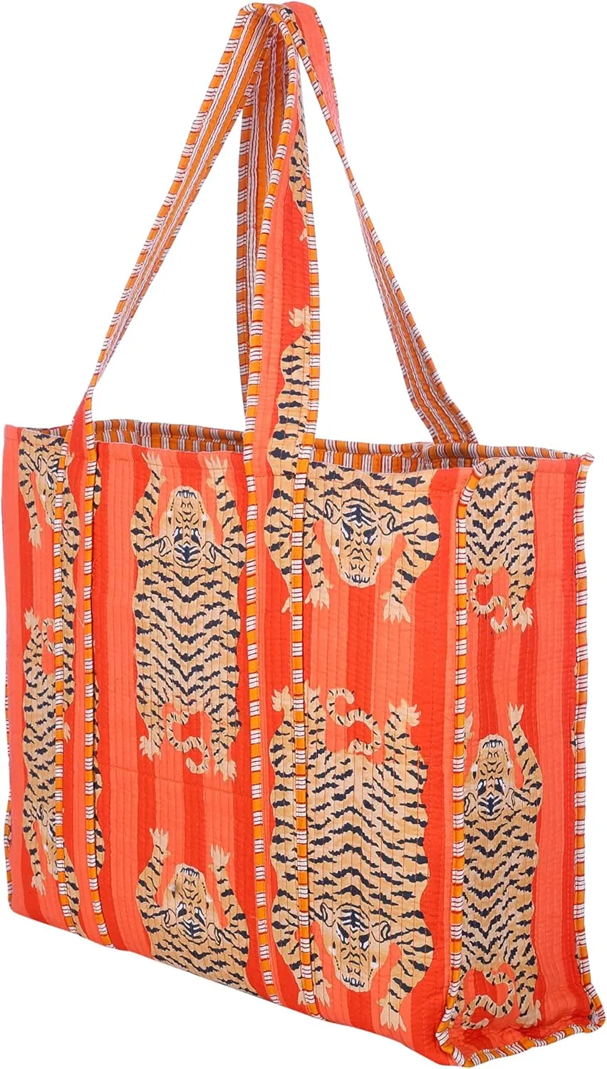 100% Cotton Shoulder Bag Tote Bag Women Reversible Shopping Bag &Grocery Bags Stylish Travel Bag Gift for Her