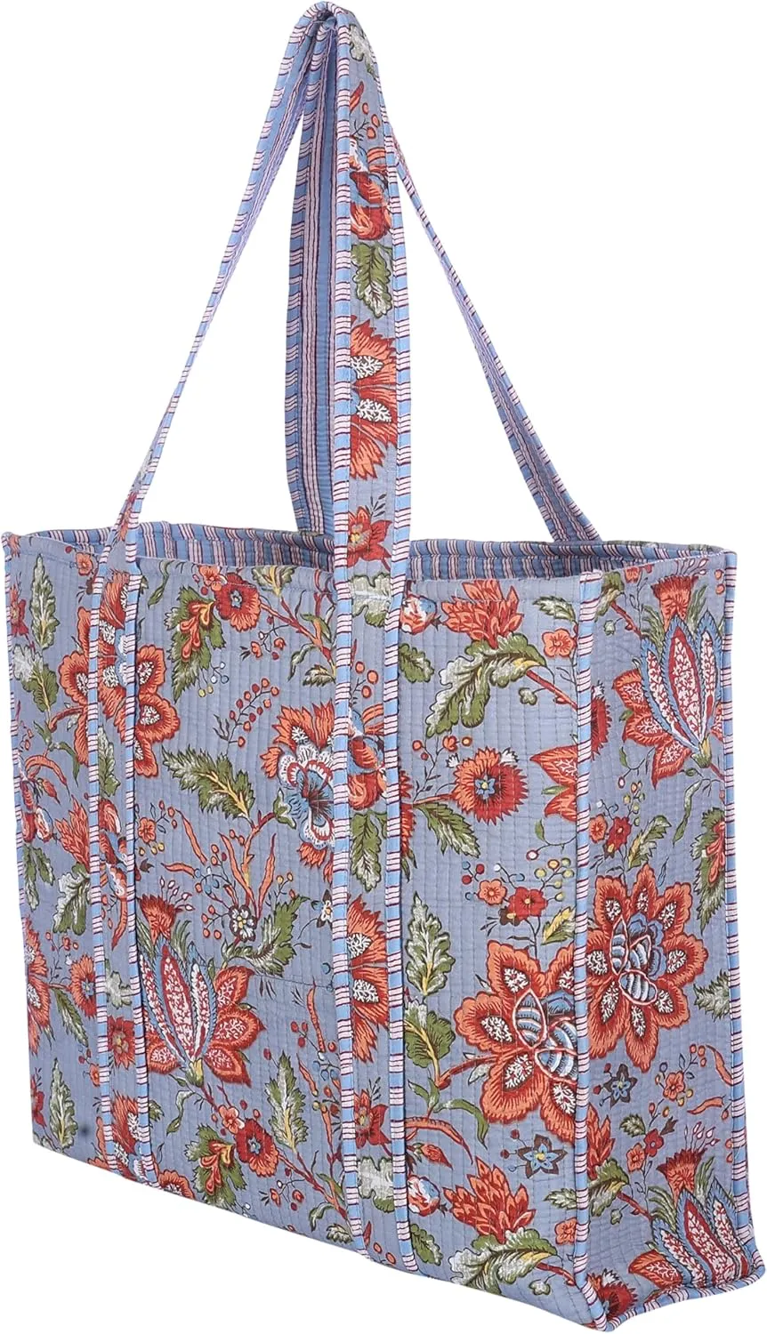 100% Cotton Shoulder Bag Tote Bag Women Reversible Shopping Bag &Grocery Bags Stylish Travel Bag Gift for Her