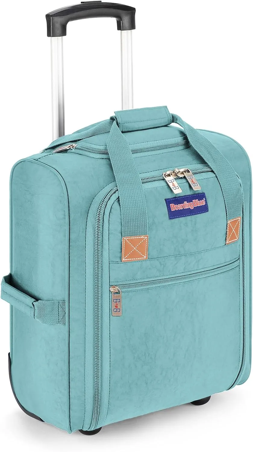17x13x8 Inches JetBlue Airlines Rolling Personal Item Underseat Travel Bag - Suitable for Major Airlines including Spirit, Jetblue, and Frontier - Duffel Bag Design (Beau Blue)