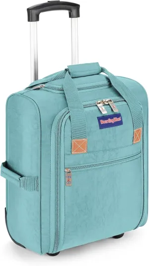 17x13x8 Inches JetBlue Airlines Rolling Personal Item Underseat Travel Bag - Suitable for Major Airlines including Spirit, Jetblue, and Frontier - Duffel Bag Design (Beau Blue)