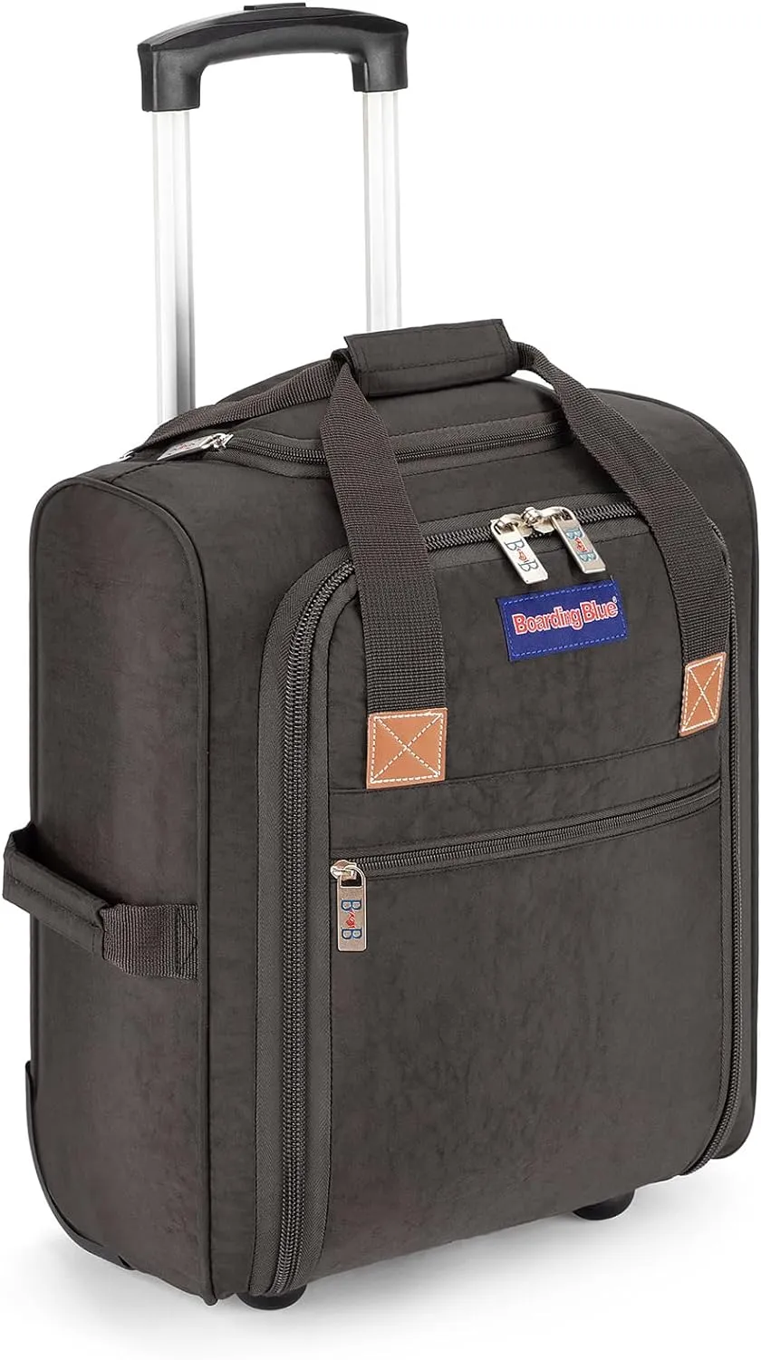 17x13x8 Inches JetBlue Airlines Rolling Personal Item Underseat Travel Bag - Suitable for Major Airlines including Spirit, Jetblue, Frontier, and American - Duffel Bag Design (Beige)