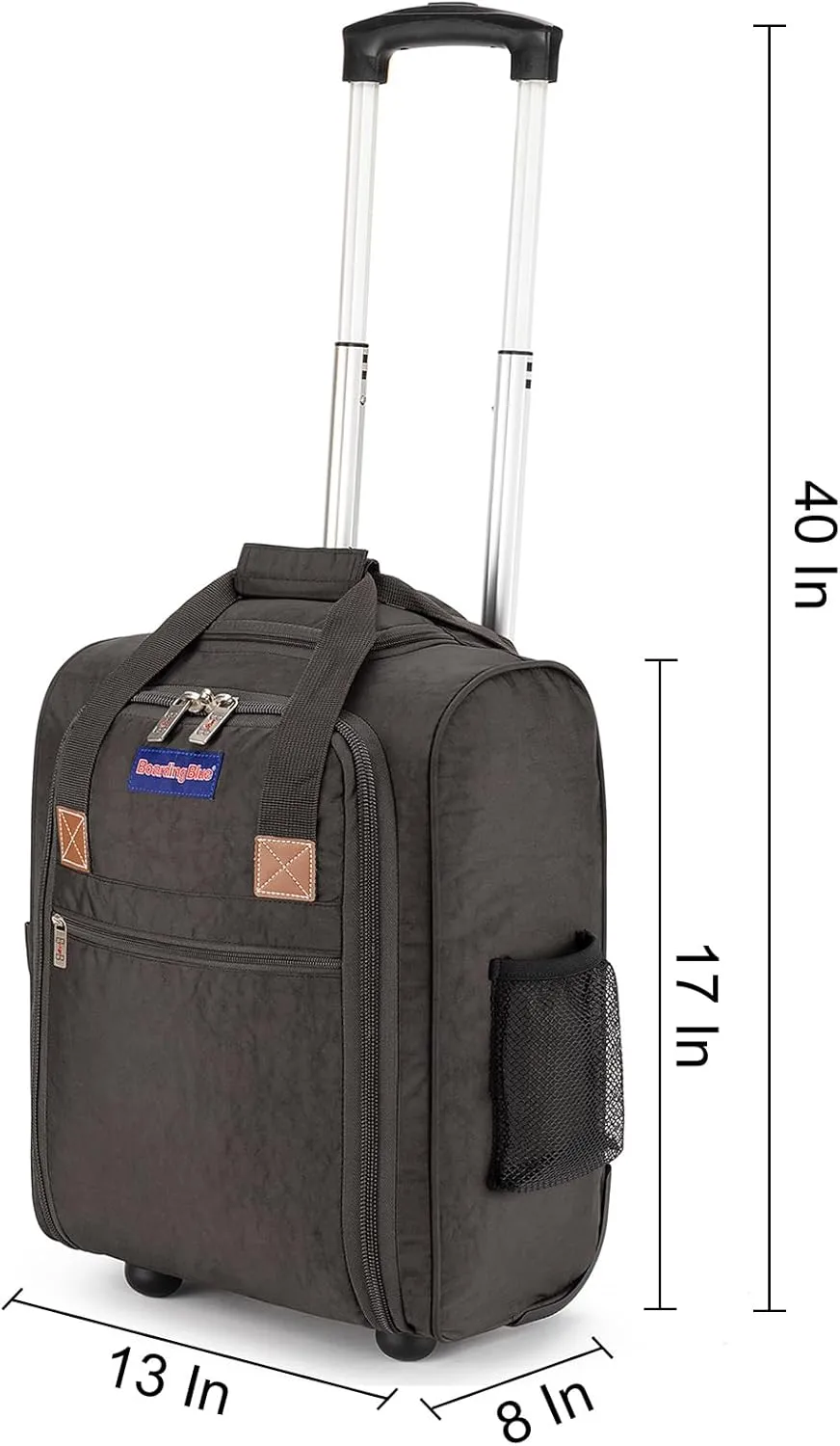 17x13x8 Inches JetBlue Airlines Rolling Personal Item Underseat Travel Bag - Suitable for Major Airlines including Spirit, Jetblue, Frontier, and American - Duffel Bag Design (Beige)