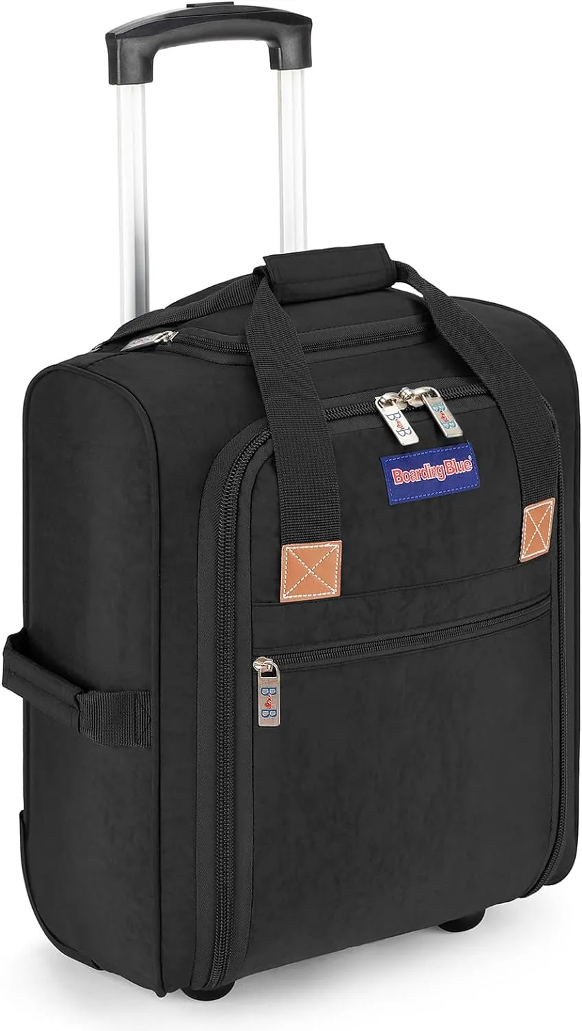 17x13x8 Inches JetBlue Airlines Rolling Personal Item Underseat Travel Bag - Suitable for Major Airlines including Spirit, Jetblue, Frontier, and American - Duffel Bag Design (Black)