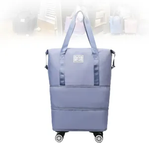 1pc Klarson Expandable Bag with Wheels,Klarson Travel Bag,Foldable Suitcase Collapsible Luggage (#03)
