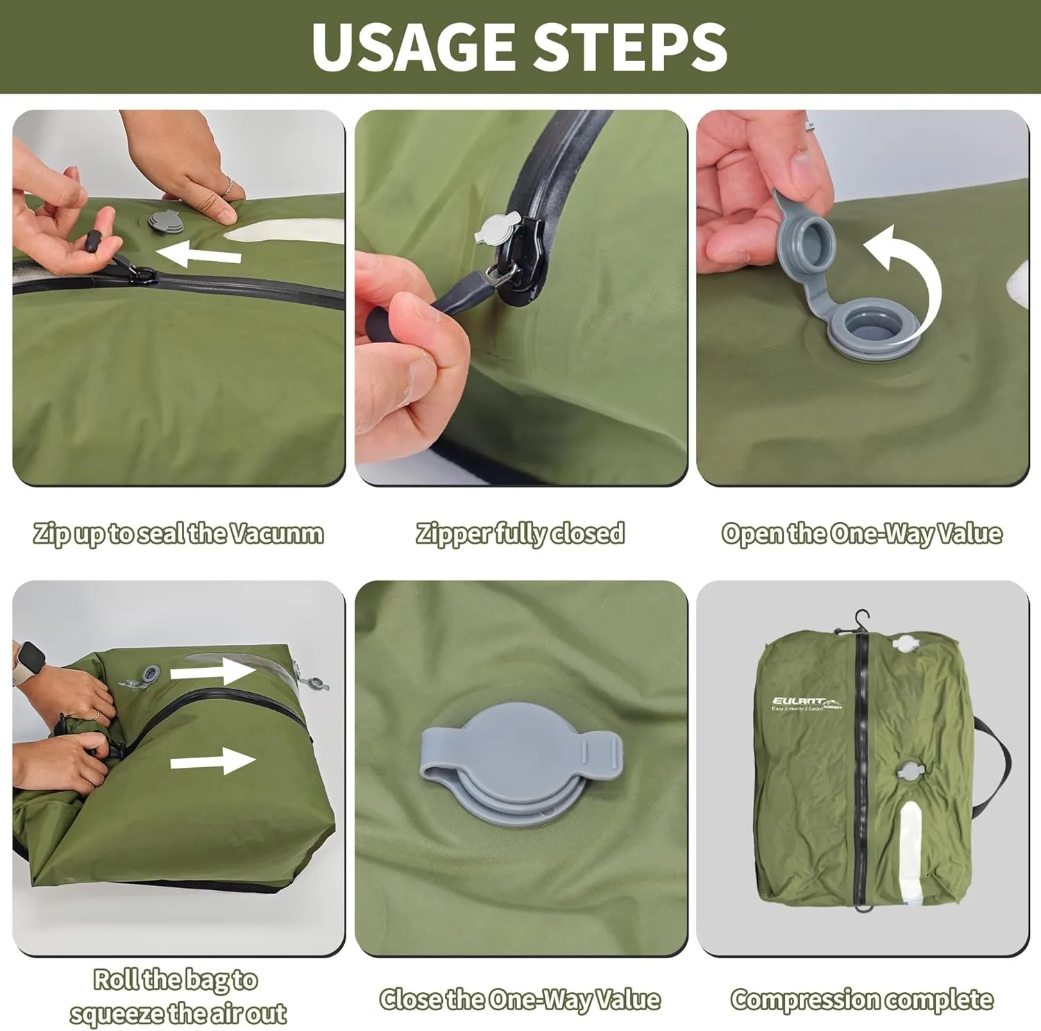 2 Pack Reusable Vacuum Bags for Travel,Waterproof Professional IP67 Zipper Reusable Vacuum Compression Bags,Space Saver Bags for Suitcases Backpack(No Pump)