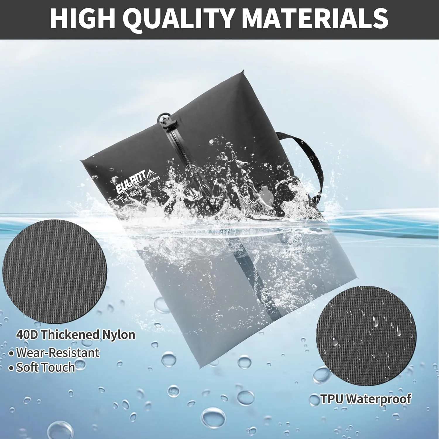 2 Pack Reusable Vacuum Bags for Travel,Waterproof Professional IP67 Zipper Reusable Vacuum Compression Bags,Space Saver Bags for Suitcases Backpack(No Pump)