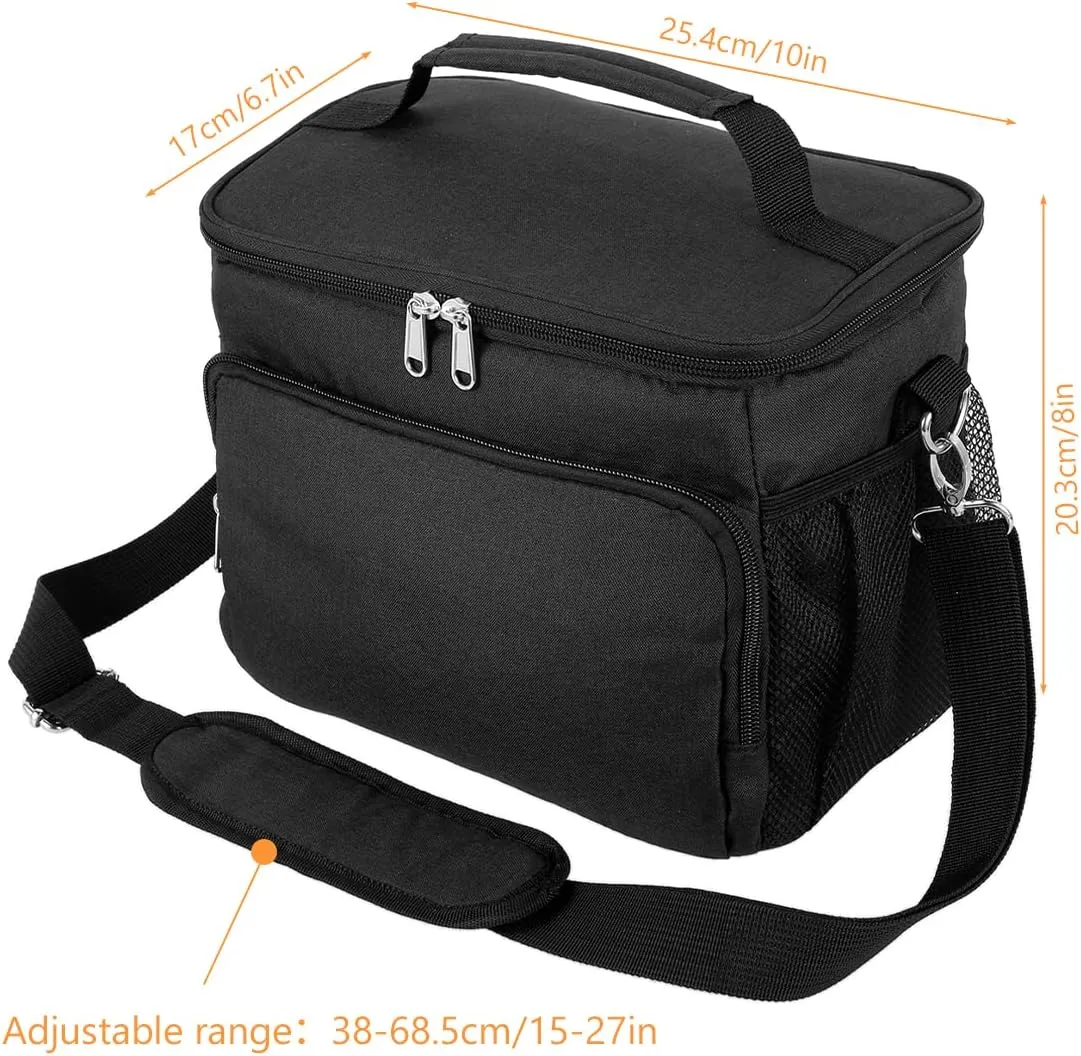 2 PCS Insulated Food Bag Leak Proof Insulated Meals Bag with Adjustable Shoulder Strap Waterproof Insulated Bag Large Capacity Insulated Box Cooler Bags for Office Picnic