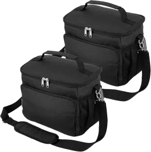 2 PCS Insulated Food Bag Leak Proof Insulated Meals Bag with Adjustable Shoulder Strap Waterproof Insulated Bag Large Capacity Insulated Box Cooler Bags for Office Picnic