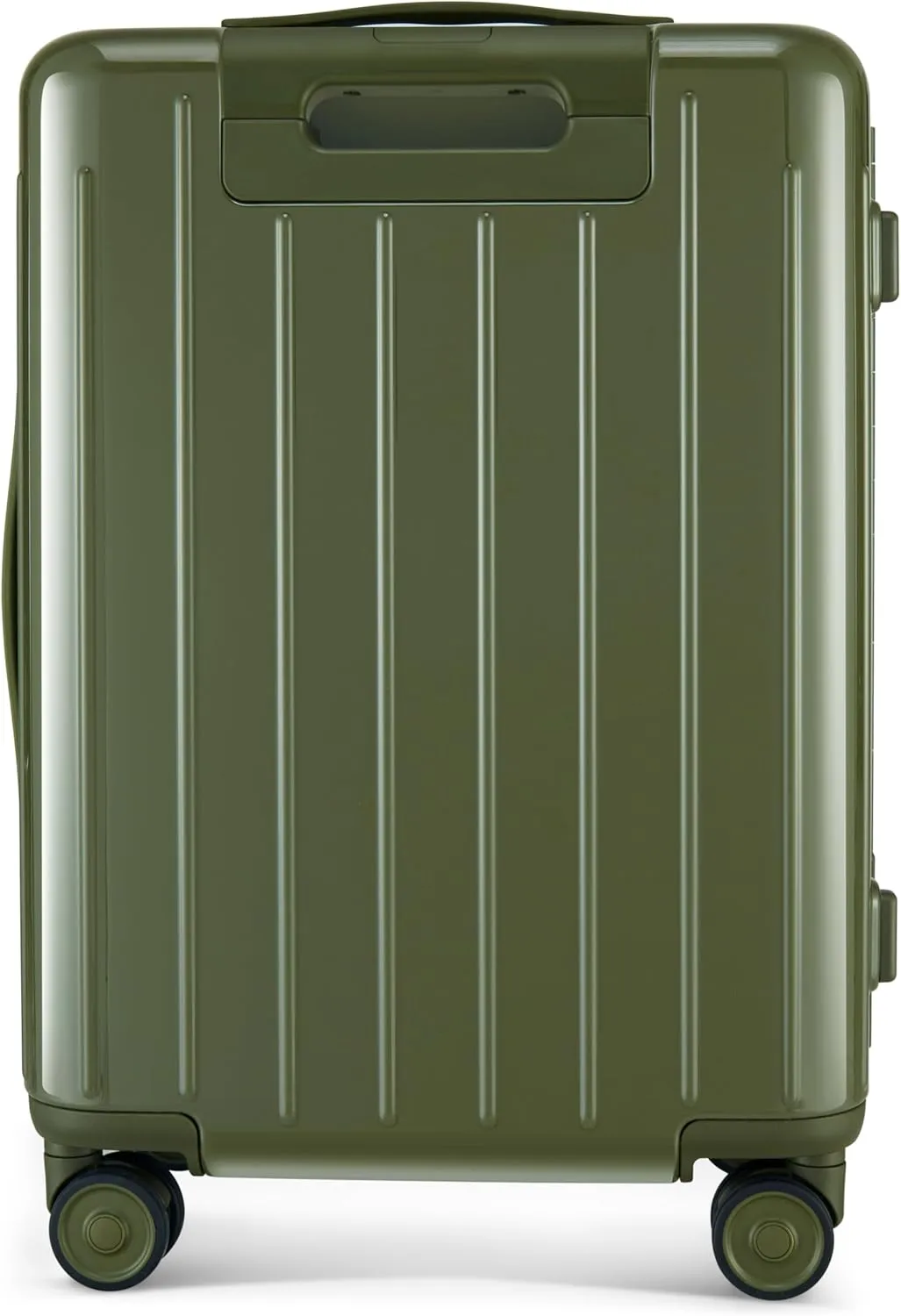 20 Inch Zipperless Luggage, Aluminium Frame Luggage, Carry on Luggage 22x14x9 Airline Approved, Hard Shell Suitcase with Spinner Wheels, Dual TSA Lock (Army Green, Manhattan Pro)