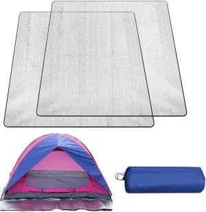200x200CM Aluminum Foil Camping Mat – Insulated Waterproof Thermal Foam Sleeping Pad, Foldable Double-Sided Tent Mat for Outdoor Camping, Hiking & Picnic – Lightweight