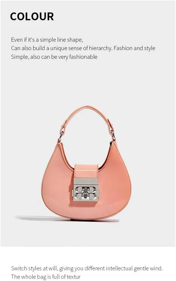 2022 summer bag 5D gradient technology chain niche design crescent handbags for women red crossbody bag shoulder bags handbag on clearance messenger purse travel trendy cute fashion tote(Aurora)