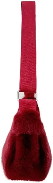 2024 Women's Plush Crossbody Dumpling Bag, Smart Casual Crossbody Shoulder Bag Y2K Purse Women's Crescent Bag