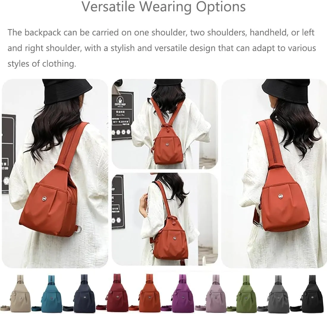 2025 Backpack Chest Bag Double Zipper Large Capacity, Vovtva Bag, Vovtv Street Lite Chic Versatile Travel Bags (1, Orange)
