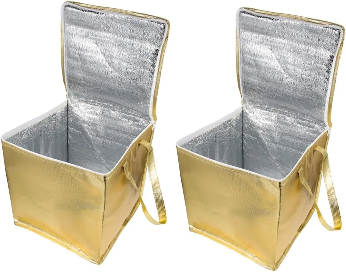 2pcs Reusable Grocery Bags Insulated Bags for Shopping Cold Food Insulated Lunch Cooler