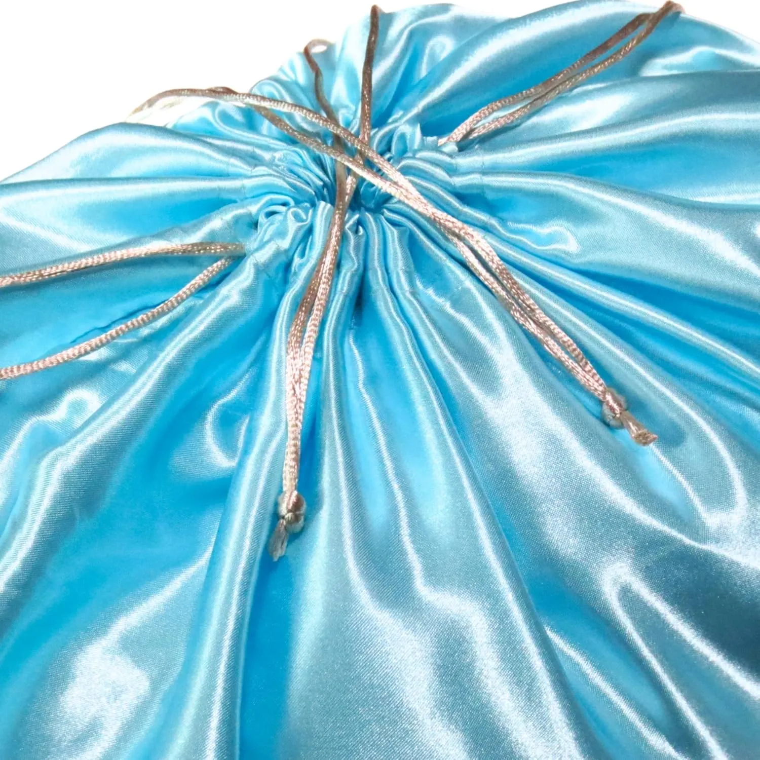 3 or 4 Packs Silky Satin Drawstring Dust Bag, Moisture-Resistant Storage Cover for Purses and Travel Accessories (Ice Blue, 3 Pcs - 23.5 x 19.75 in)