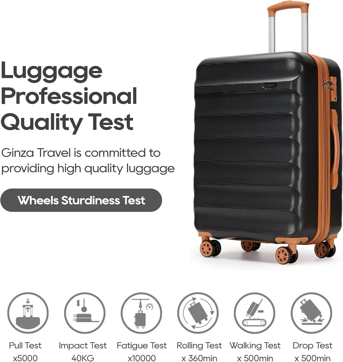 3-piece expandable luggage sets with Spinner Wheels， Suitcase with TSA Lock，Large Luggage for Family Travel & carry on 20/24/28，Black   Brown color