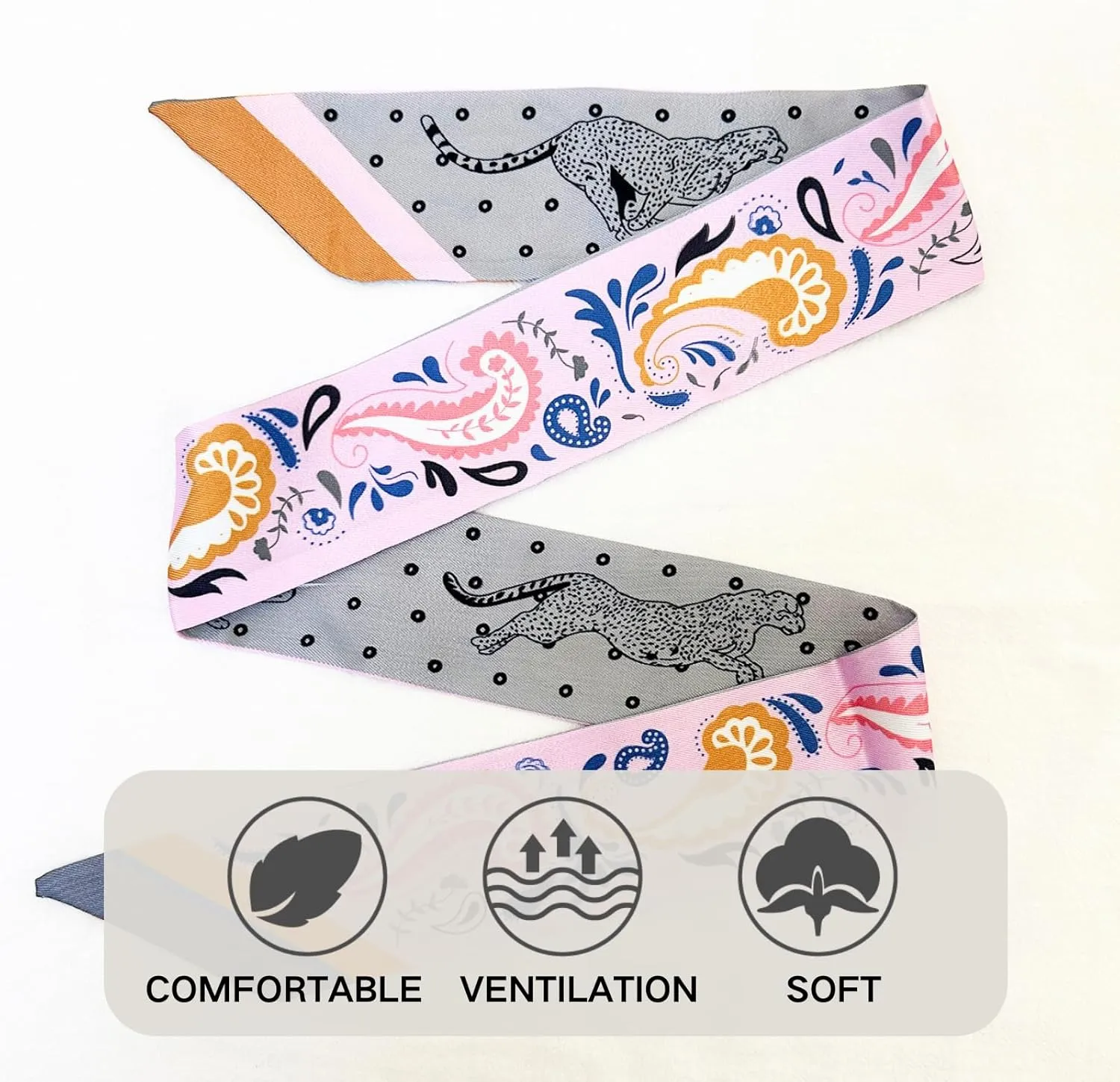 4pcs Purse Scarf For Handbags Silk Head Scarf For Hair Fashion Skinny Scarf For Women Long Neckerchief