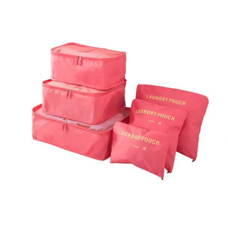 6PCS/Set Suitcase Storage Bags Luggage Organiser Clothes Packing Travel Cubes