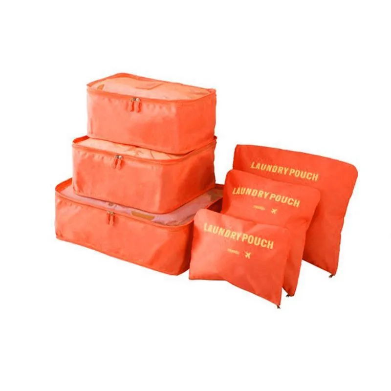 6PCS/Set Suitcase Storage Bags Luggage Organiser Clothes Packing Travel Cubes