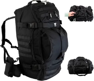 70L Travel Backpack & Duffle Bag & Airplane Cabin Bag (3 func in 1 bag). Full-fledged Hiking Backpack which transforms easily to Travel Duffel Bag. Many Accessories and Unique Features.