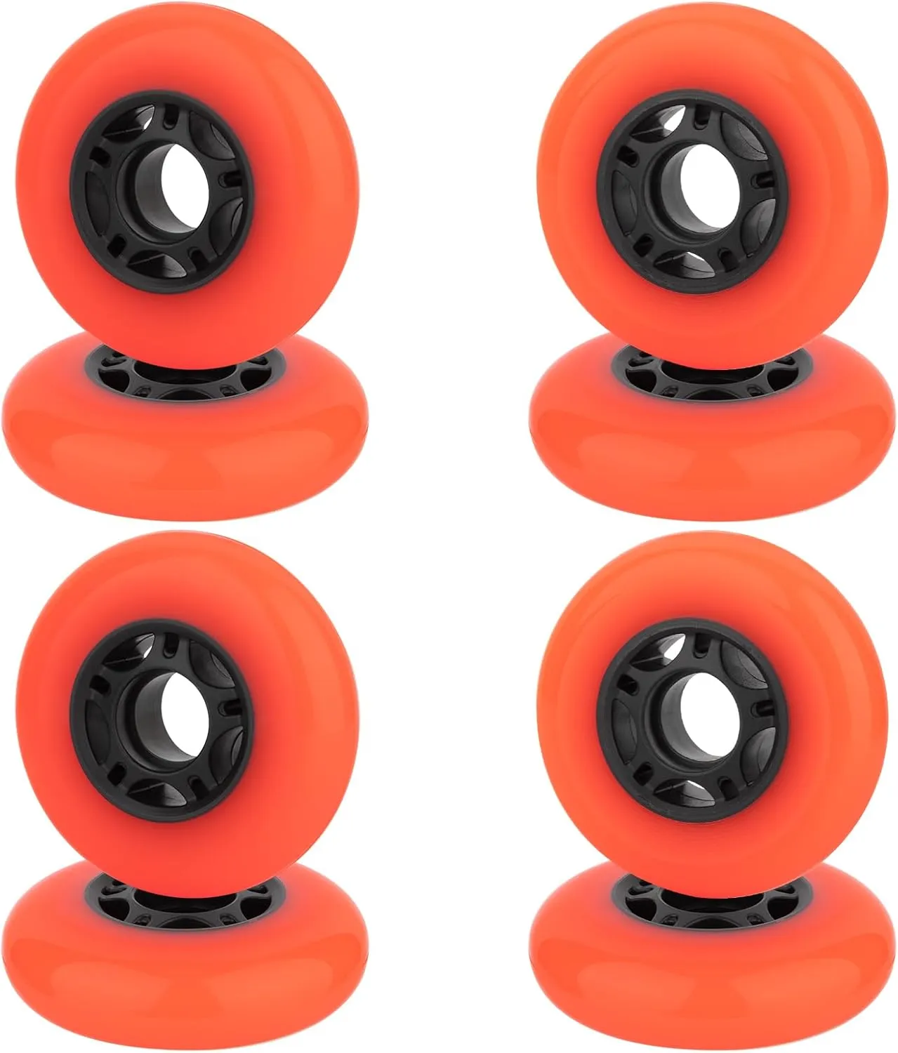 8-Pack Inline Skate Wheels Outdoor Indoor Roller Blade Wheels 85a Roller Hockey Wheels 64mm 70mm 72mm 76mm 80mm Inline Wheels Replacement for RipStik, Luggage, Scooter, etc