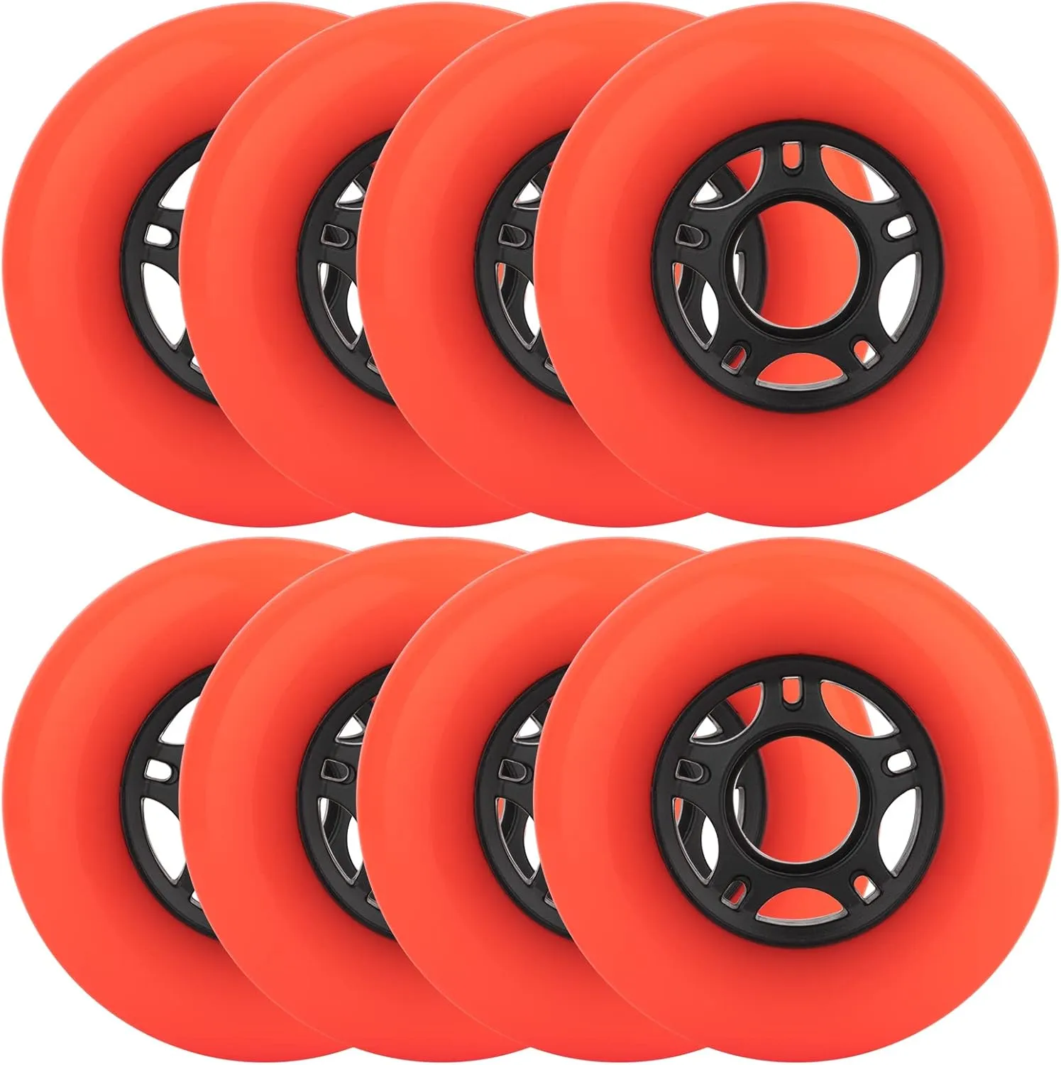 8-Pack Inline Skate Wheels Outdoor Indoor Roller Blade Wheels 85a Roller Hockey Wheels 64mm 70mm 72mm 76mm 80mm Inline Wheels Replacement for RipStik, Luggage, Scooter, etc