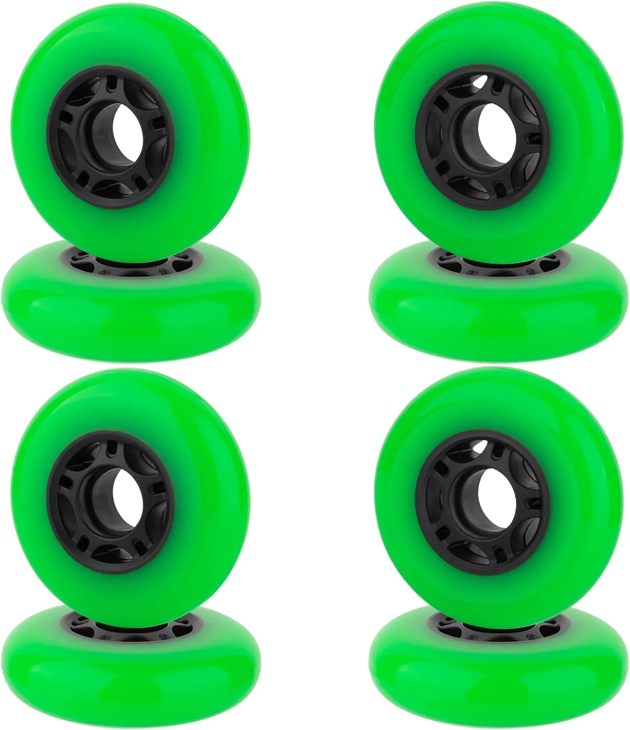 8-Pack Inline Skate Wheels Outdoor Indoor Roller Blade Wheels 85a Roller Hockey Wheels 64mm 70mm 72mm 76mm 80mm Inline Wheels Replacement for RipStik, Luggage, Scooter, etc