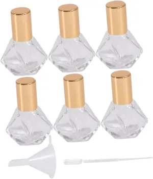 8Pcs Glass Essential Oil Bottles with Lid Rolling Ball Perfume Subpackaging Bottles for Easy Application of Oils Liquids Travel Friendly for Handbags