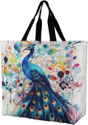 A Full Pizza Tote Bags, Reusable Grocery Bags, Large Shopping Bag, Shoulder Bag for Women