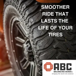 ABC Balancing Beads | Complete Tire, Wheel and Axle Assembly Balance for Light Duty Trucks | DIY Kit with (4) 12oz Bags (48oz) Balancing Beads, (4) Valve Cores, (4) Caps