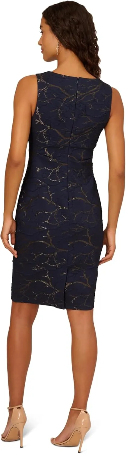 Adrianna Papell Women's Strech Jacquard Dress