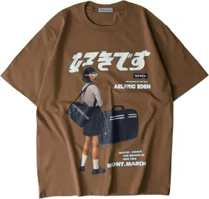 Aelfric Eden Mens Oversized Graphic Tee Summer Unisex Hipster Printed Casual Harajuku Top Tshirt