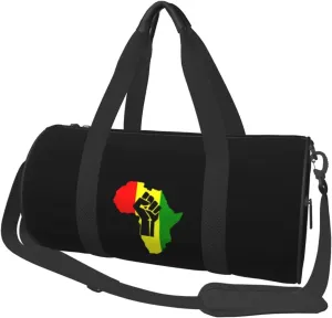 African Black Power Travel Luggage Duffel Bag Sports Rolling Foldable Duffel Bag