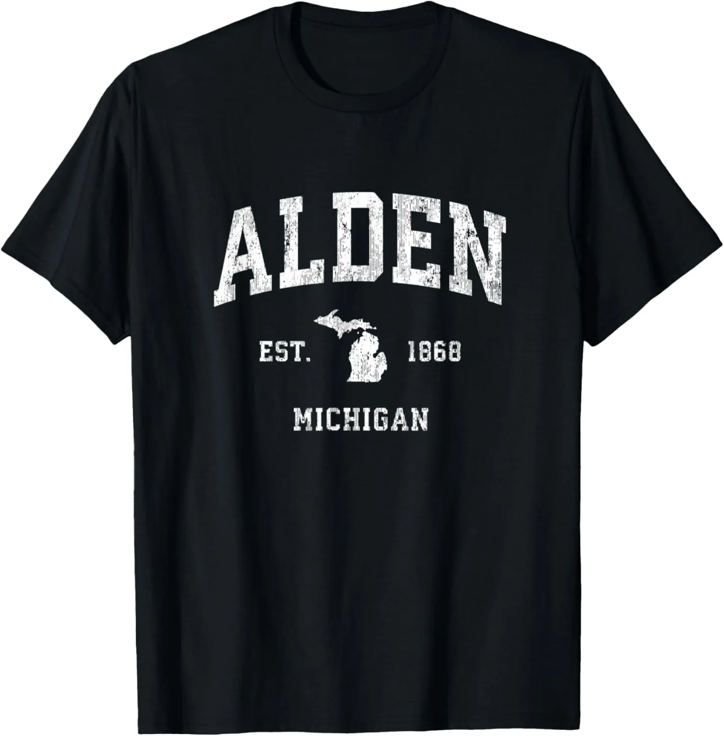 Alden Michigan MI Vintage Athletic Sports Design T-Shirt