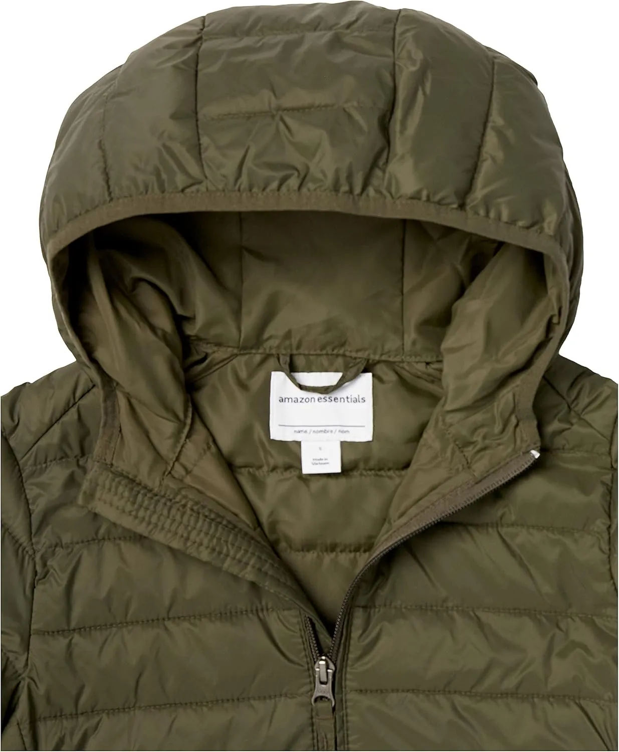 Amazon Essentials Boys and Toddlers' Lightweight Water-Resistant Packable Hooded Puffer Jacket