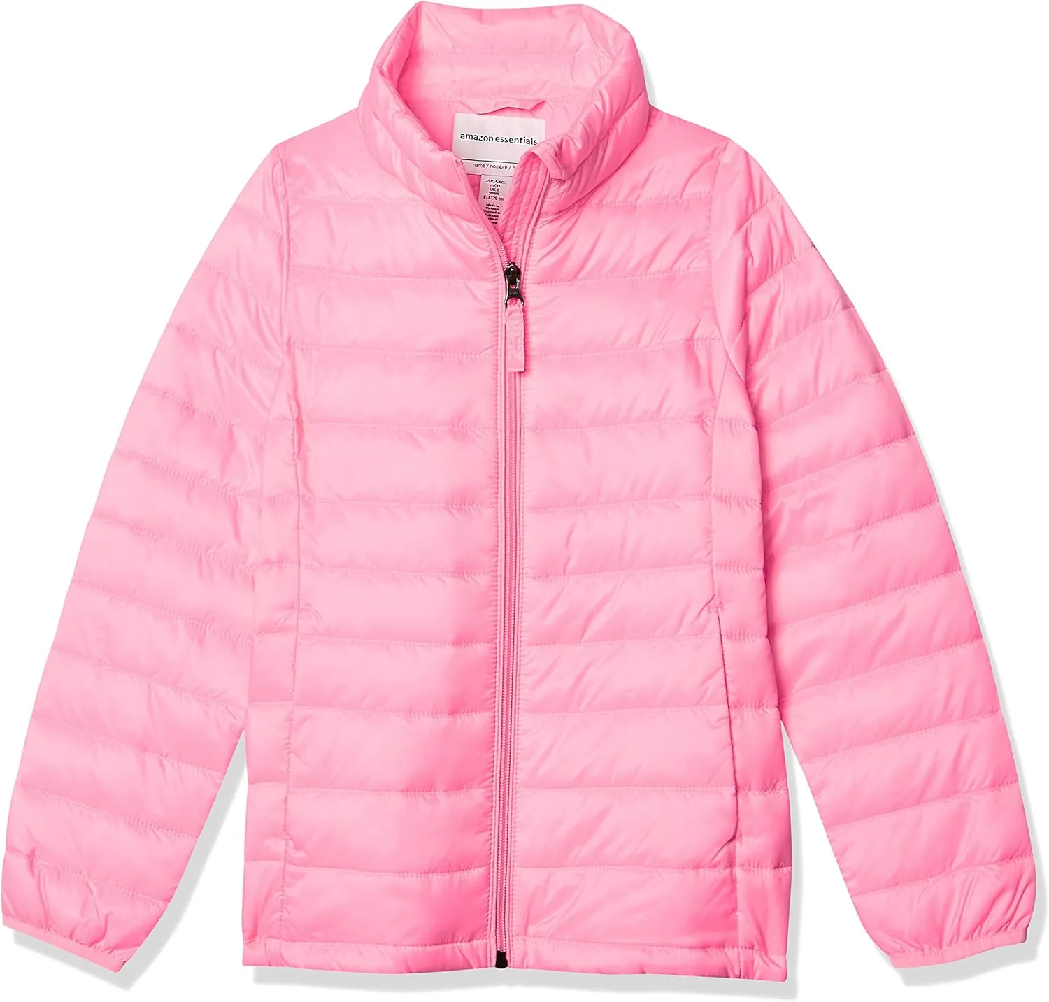 Amazon Essentials Girls and Toddlers' Lightweight Water-Resistant Packable Mock Puffer Jacket