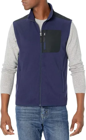 Amazon Essentials Men's Full-Zip Polar Fleece Vest (Available in Big & Tall)