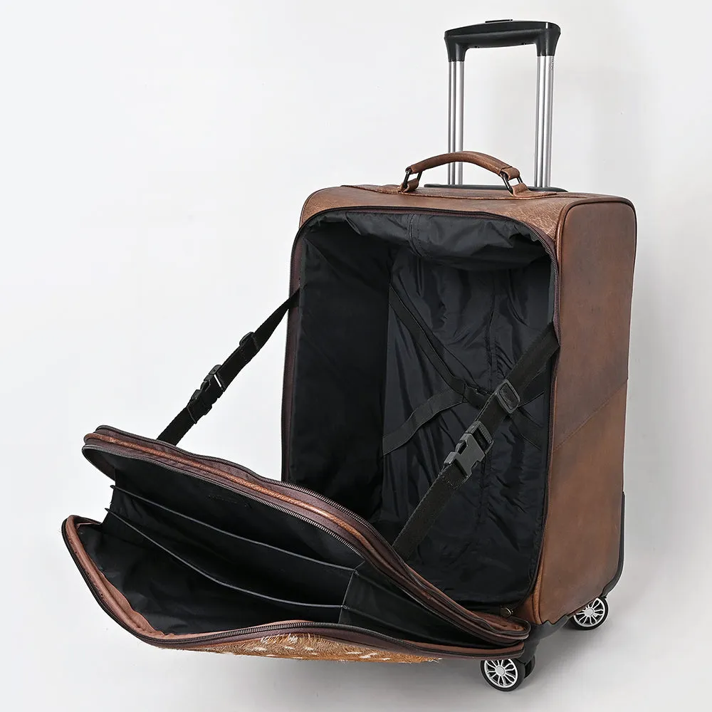 American Darling Travel Case Beautifully Hand Tooled Hair-On Genuine Leather women bag western Handbag Purse