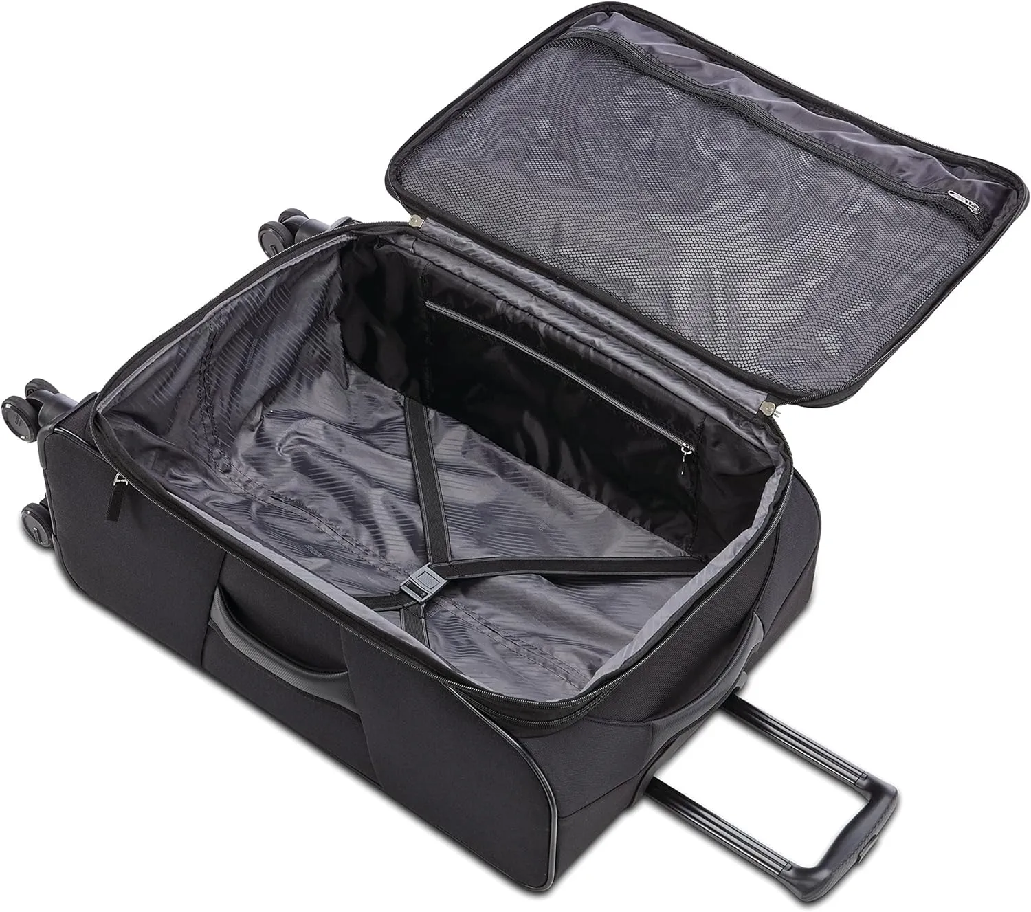 American Tourister 4 KIX 2.0 Expandable Softside Luggage with Spinner Wheels, 24 SPINNER, BLACK