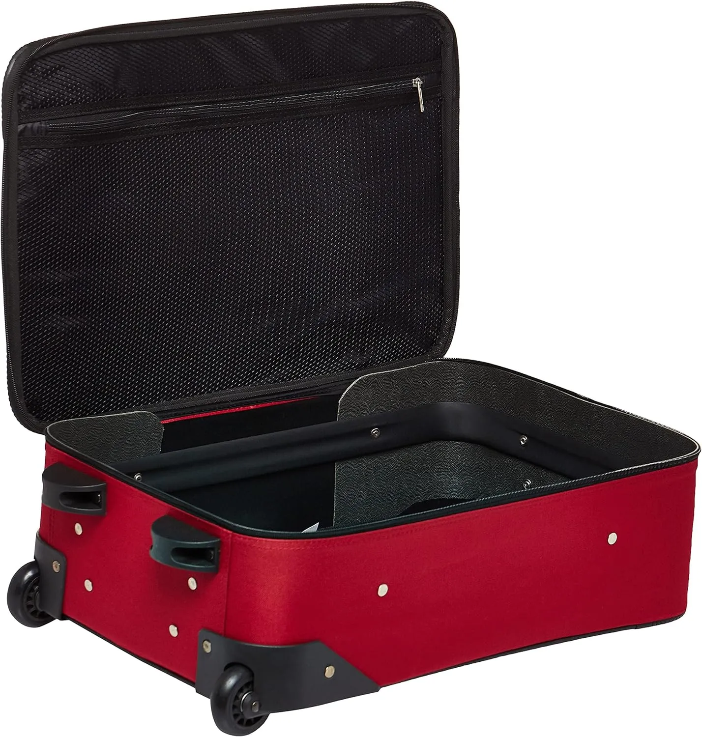 American Tourister Fieldbrook XLT Softside Upright Luggage, Red/Black, 3-Piece Set (BB/21/25)