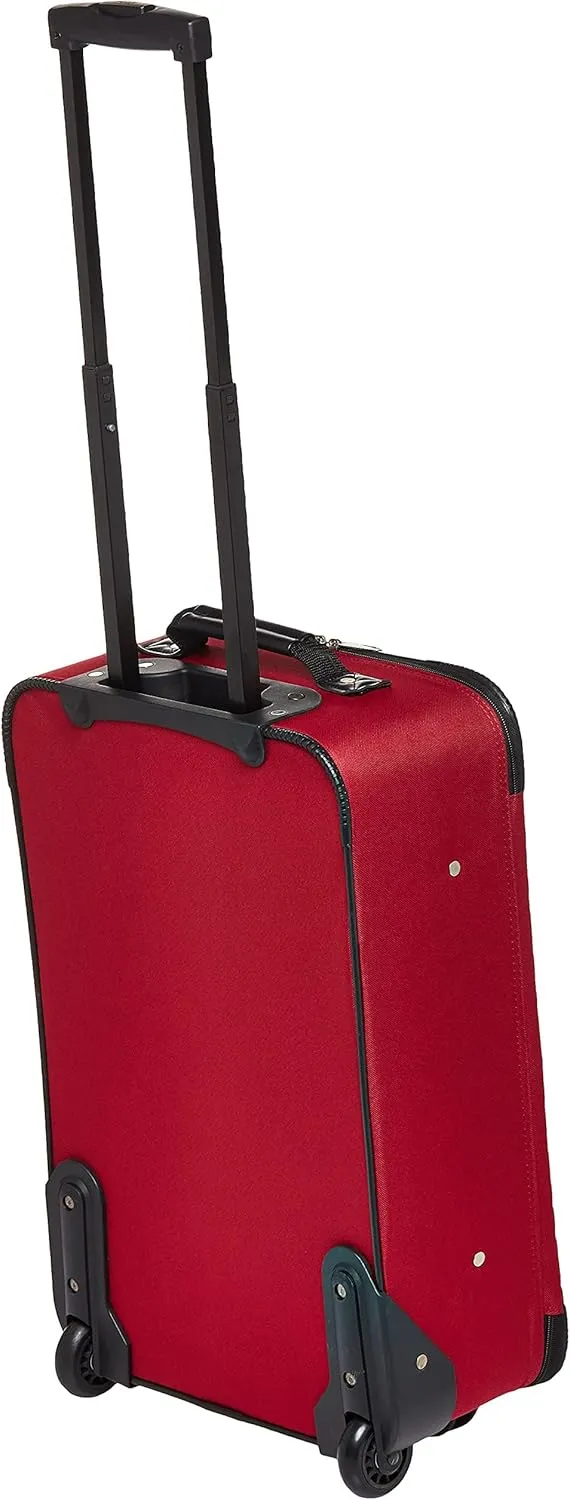 American Tourister Fieldbrook XLT Softside Upright Luggage, Red/Black, 3-Piece Set (BB/21/25)