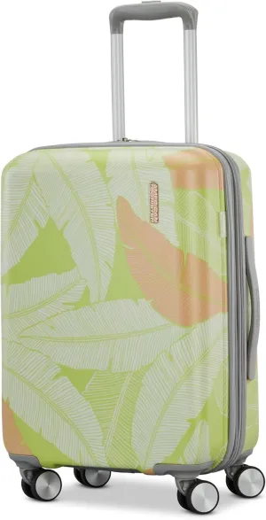 American Tourister Moonlight Hardside Expandable Luggage with Spinner Wheels, Palm, Carry-On 20-Inch