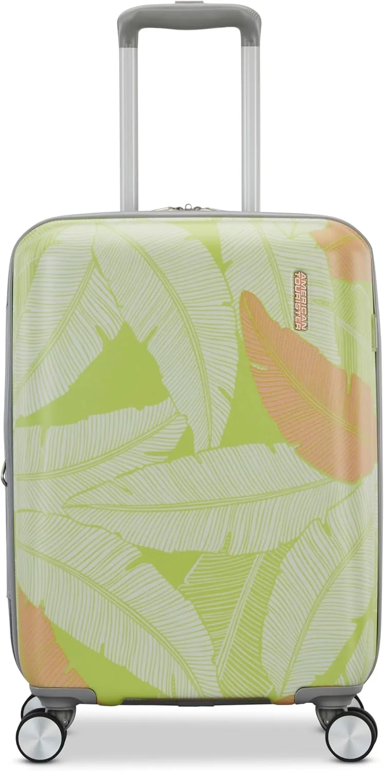 American Tourister Moonlight Hardside Expandable Luggage with Spinner Wheels, Palm, Carry-On 20-Inch
