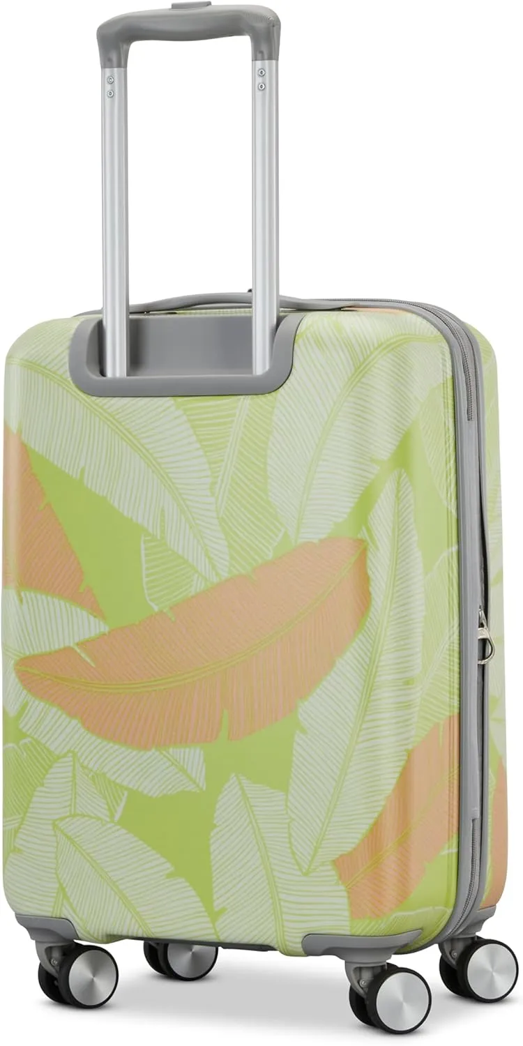 American Tourister Moonlight Hardside Expandable Luggage with Spinner Wheels, Palm, Carry-On 20-Inch