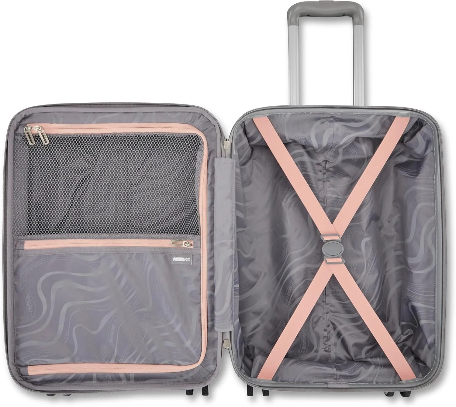 American Tourister Moonlight Hardside Expandable Luggage with Spinner Wheels, Palm, Carry-On 20-Inch