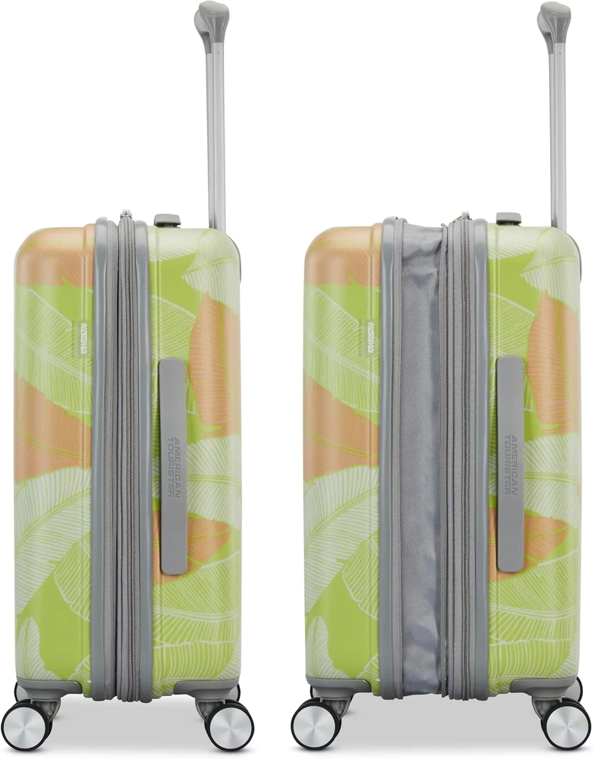 American Tourister Moonlight Hardside Expandable Luggage with Spinner Wheels, Palm, Carry-On 20-Inch