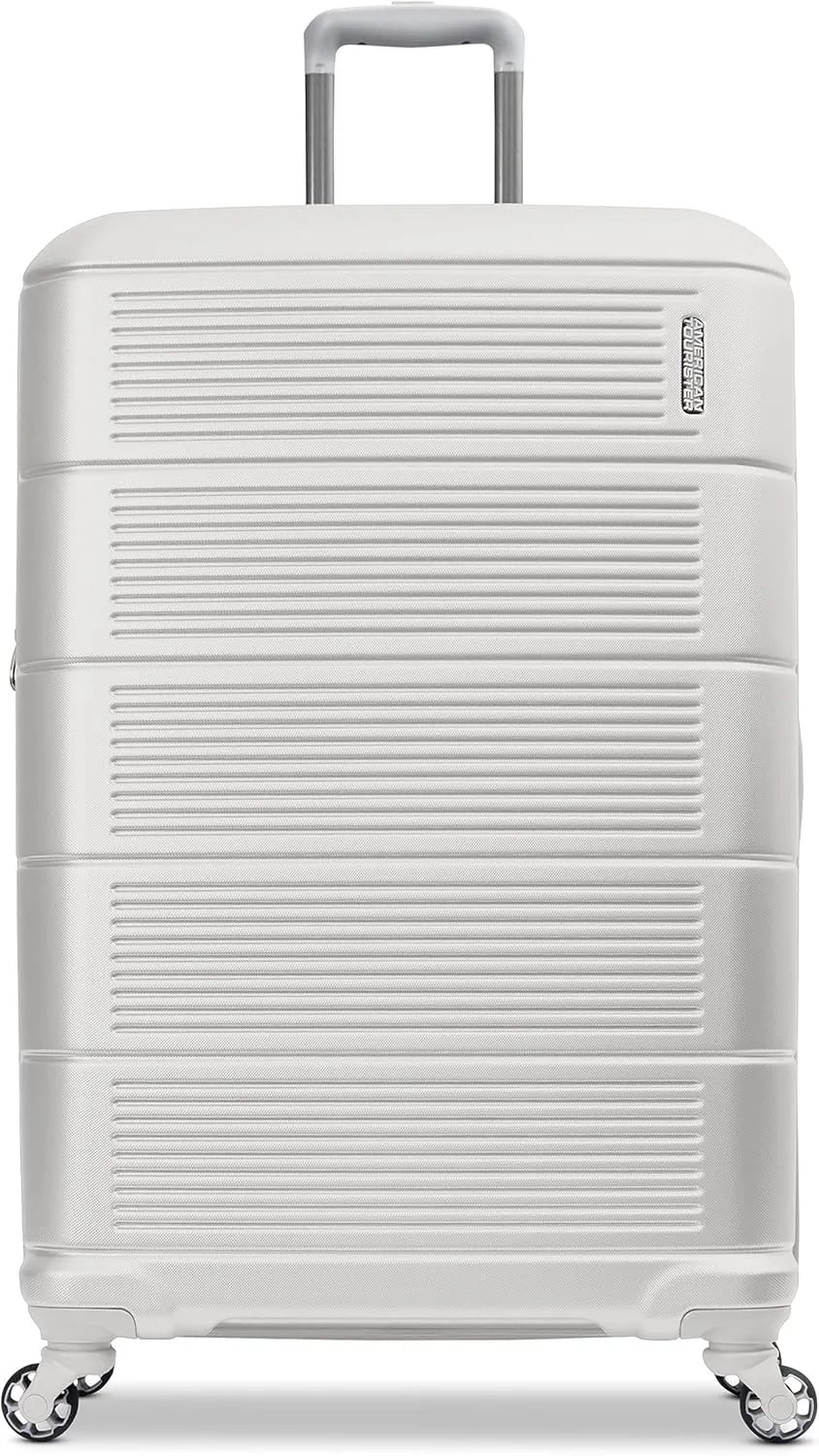 American Tourister Stratum 2.0 Expandable Hardside Luggage with Spinner Wheels, Checked-Large, White