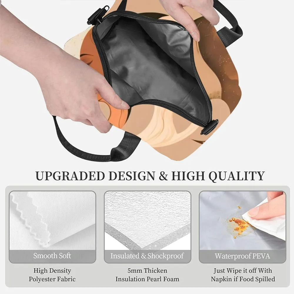 an three phases the moon the Maiden the Mother and Insulated Adult Lunch Bag with Shoulder Strap for Women Lightweight Reusable Portable Freezable Lunch Tote Bag for Work Picnic